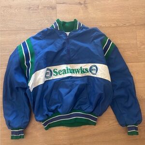 Blue and Green Seahawks Jacket